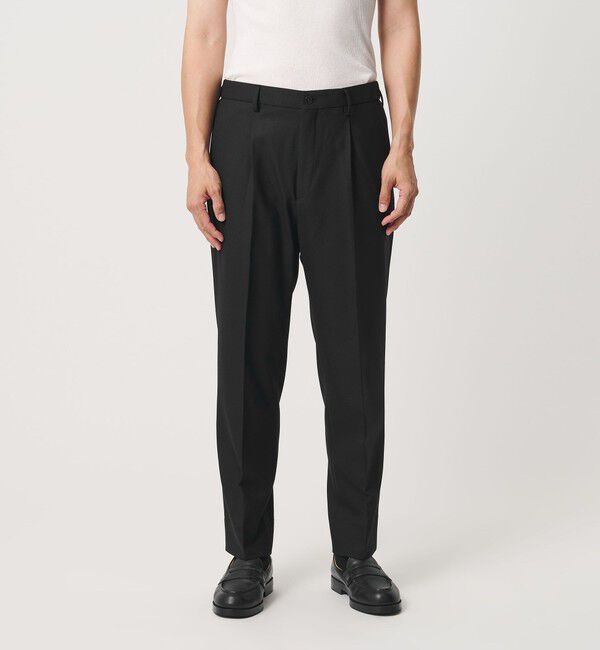 BEAUTY&YOUTH UNITED ARROWS「ストレッチ ウールブレンド ワンプリーツ テーパード パンツ NO.5 セットアップ対応」|チノ|