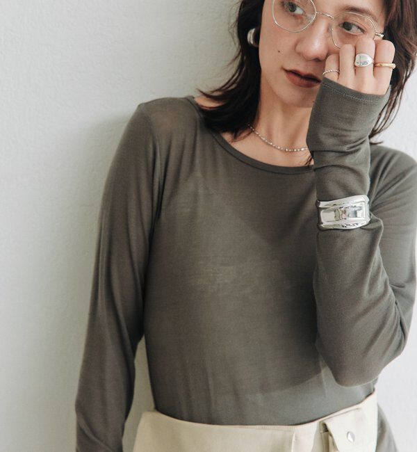  「シルクカシミヤブレンドボートT」|Tシャツ・カットソー|
