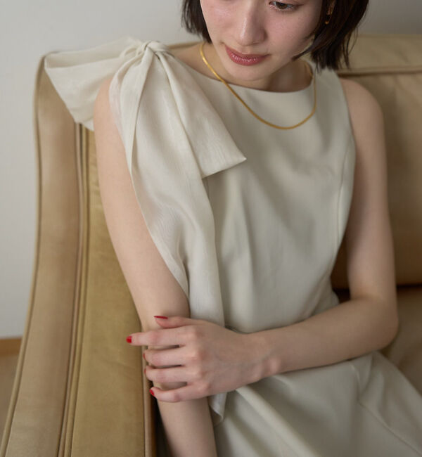 Rouge vif「【一部店舗限定】肩リボンロングワンピース」|ワンピース|
