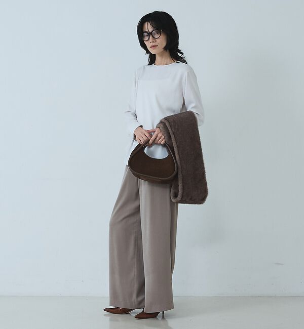 qualite「【セットアップ対応】ピーチサテンワイドパンツ」|その他|
