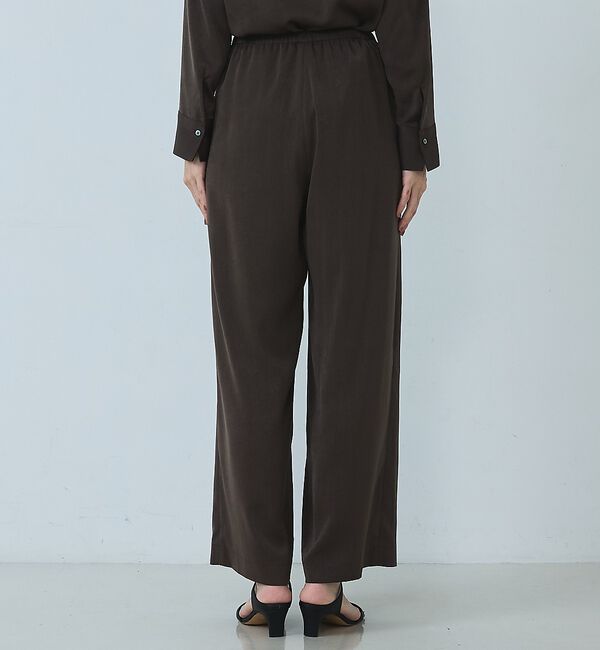 qualite「【セットアップ対応】ピーチサテンワイドパンツ」|その他|