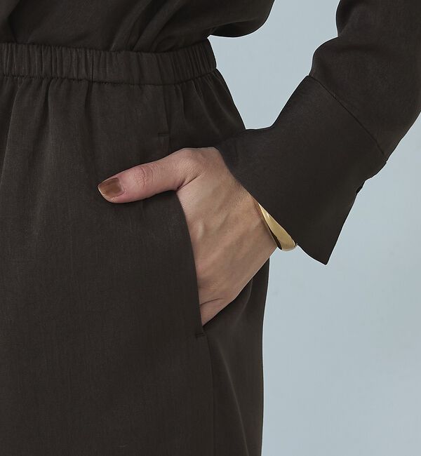 qualite「【セットアップ対応】ピーチサテンワイドパンツ」|その他|