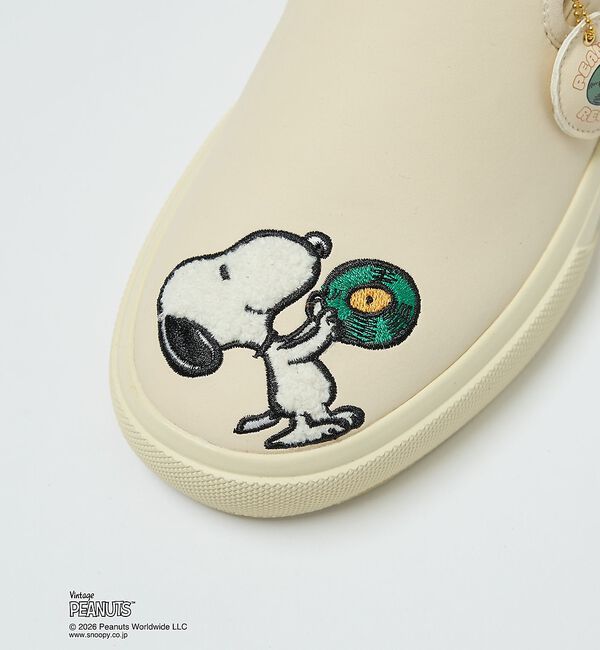 AU BANNISTER「【PEANUTS&times;Au BANNISTER】スヌーピーコラボ・スリッポンスニーカ」|スニーカー|