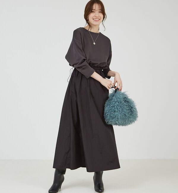 abahouse mavie「【大人のいちまんワンピ】カットコンビドロストワンピース」|ワンピース|