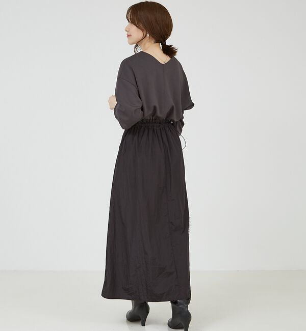 abahouse mavie「【大人のいちまんワンピ】カットコンビドロストワンピース」|ワンピース|