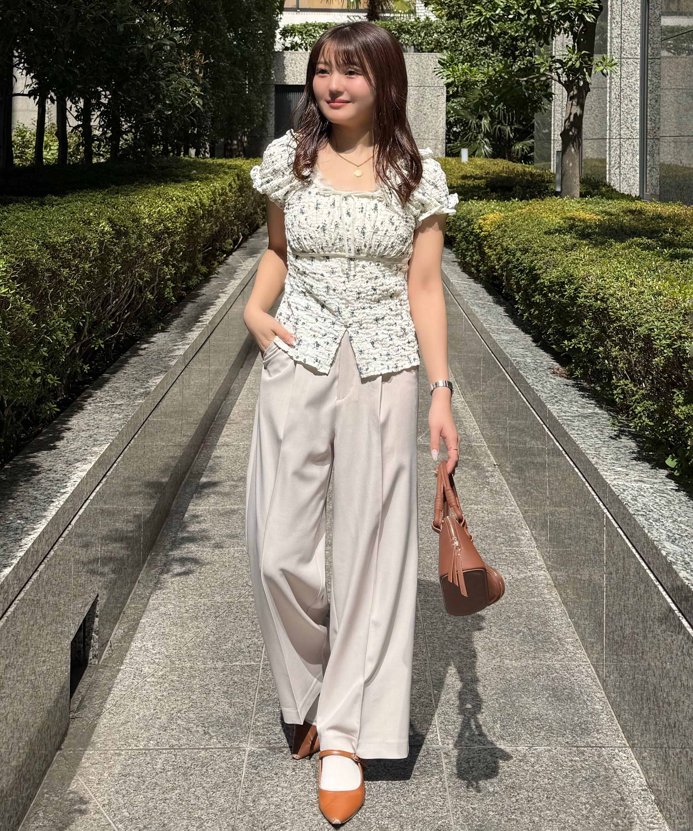  「ﾜﾝﾀｯｸﾜｲﾄﾞﾊﾟﾝﾂ[切らずに履ける身長別ｻｲｽﾞ/低身長/高身 」|その他|