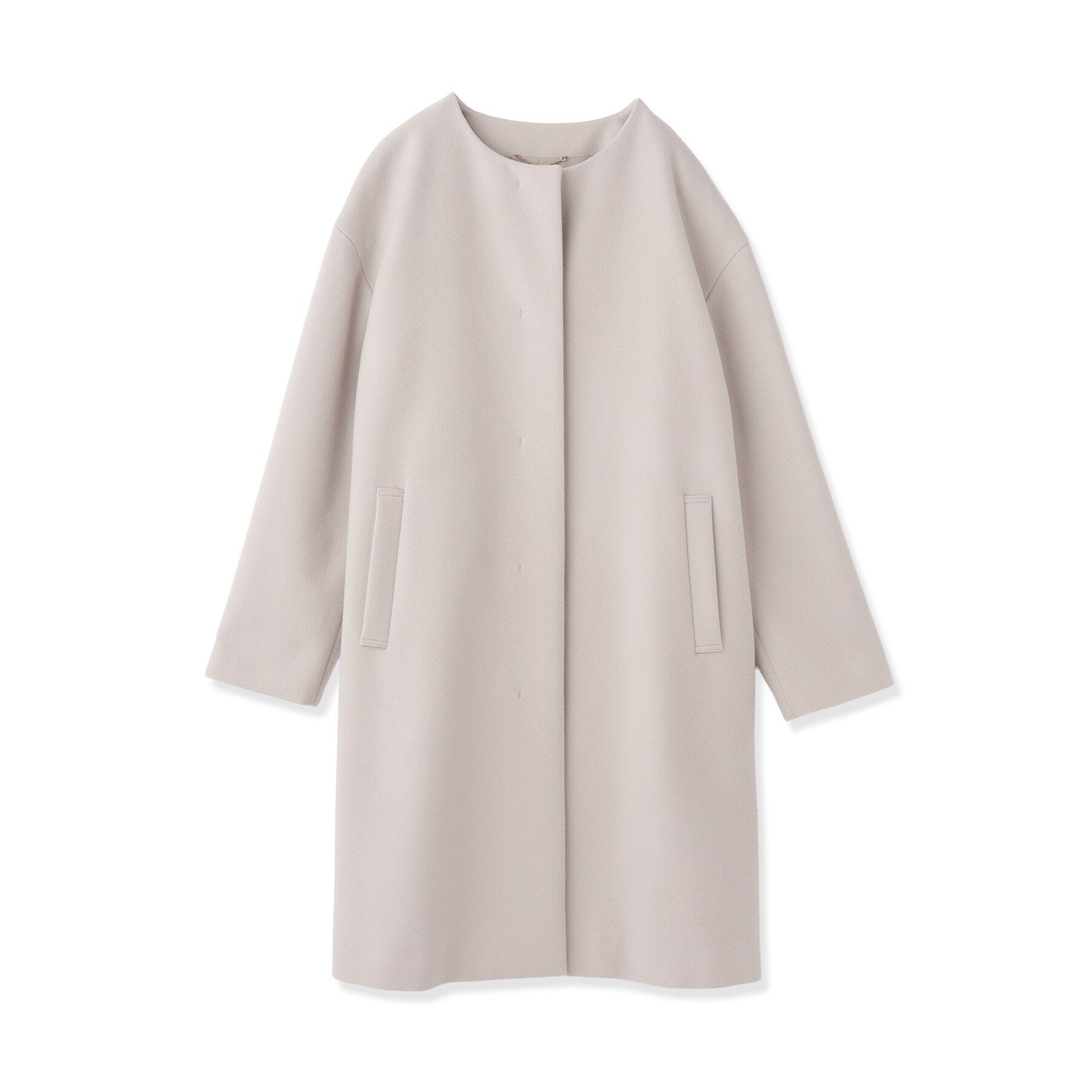 UNTITLED「【名品】ウールカシミヤノーカラーコート」|ノーカラーコート|
