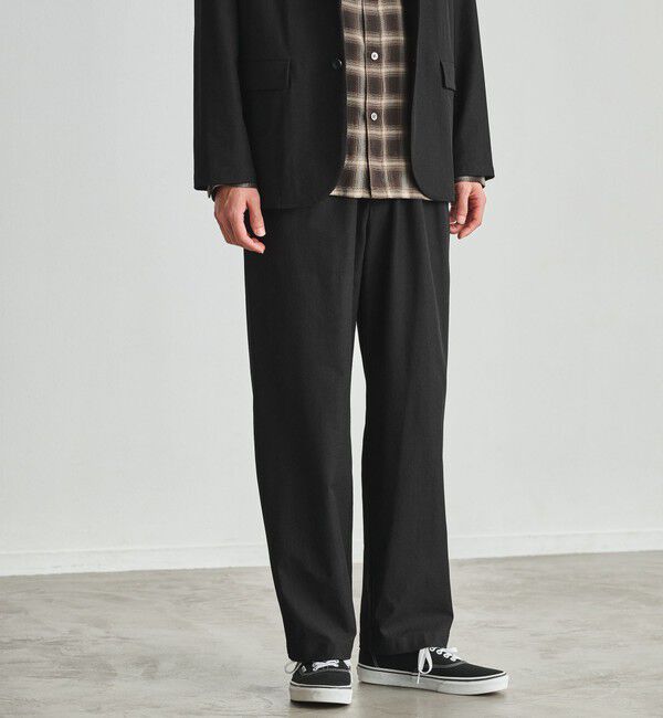 UNITED ARROWS green label relaxing「FREELITCH ワイド イージーパンツ W4 -2WAYストレッチ-」|その他|BLACK
