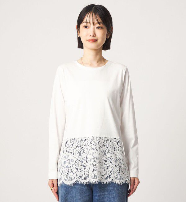 UNITED ARROWS green label relaxing「スソ レース プルオーバー カットソー」|Tシャツ・カットソー|