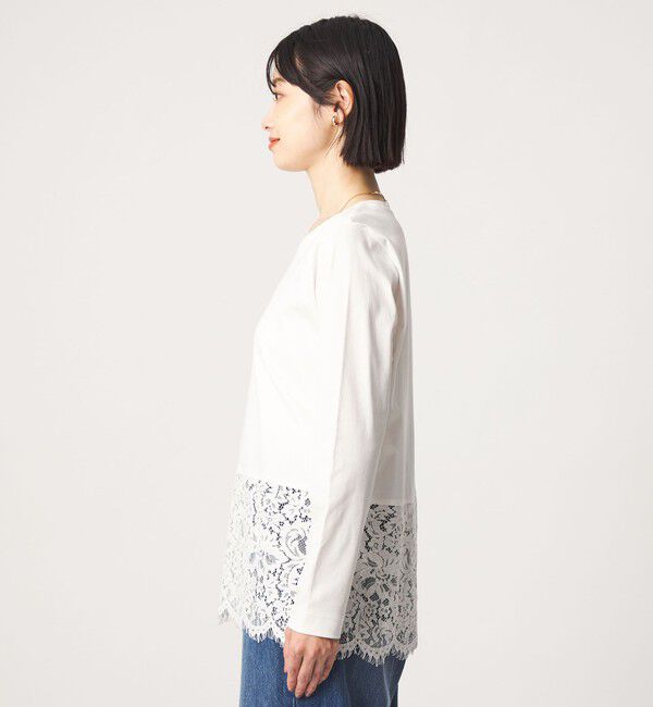 UNITED ARROWS green label relaxing「スソ レース プルオーバー カットソー」|Tシャツ・カットソー|