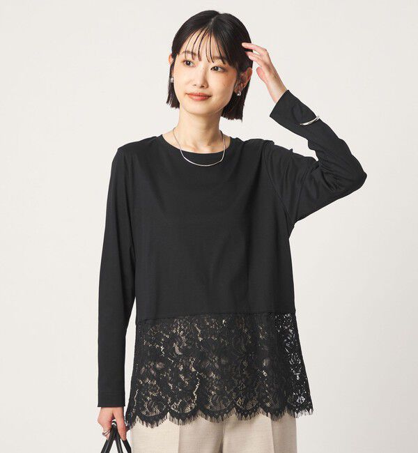 UNITED ARROWS green label relaxing「スソ レース プルオーバー カットソー」|Tシャツ・カットソー|