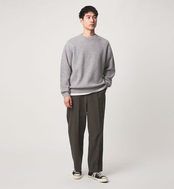 UNITED ARROWS green label relaxing「ハミルトンラムズウール ナイロン ワイドネック ニット」|ニット・セーター|