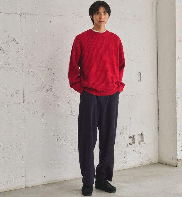 UNITED ARROWS green label relaxing「ハミルトンラムズウール ナイロン ワイドネック ニット」|ニット・セーター|