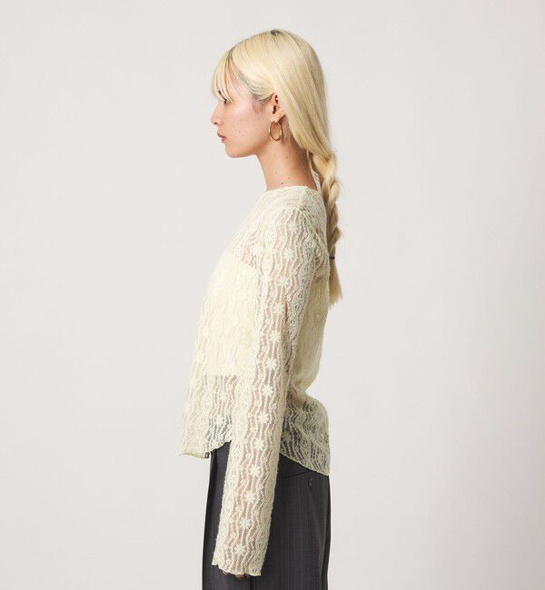 BEAUTY&YOUTH UNITED ARROWS「ブラッシュド レース プルオーバー ウォッシャブル」|Tシャツ・カットソー|