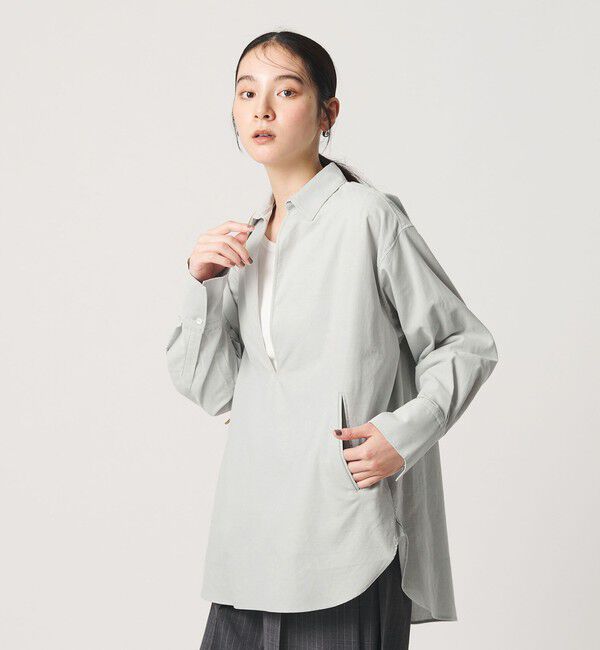 BEAUTY&YOUTH UNITED ARROWS「コットンコーデュロイ スキッパーチュニック」|シャツ・ブラウス|