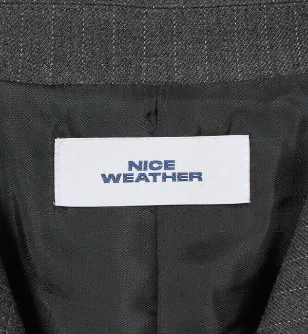 NICE WEATHER「＜NICE WEATHER＞ヘリンボーンストライプリラックス 3B ジャケット」|テーラードジャケット|
