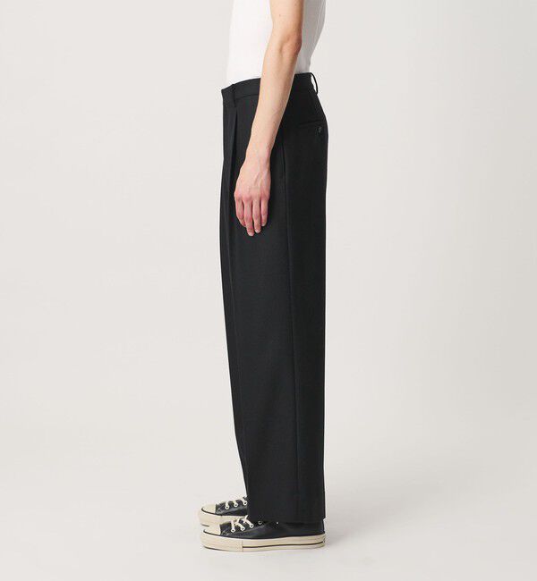BEAUTY&YOUTH UNITED ARROWS「HI-LINE ウール フランネル 1プリーツ トラウザーズ」|チノ|