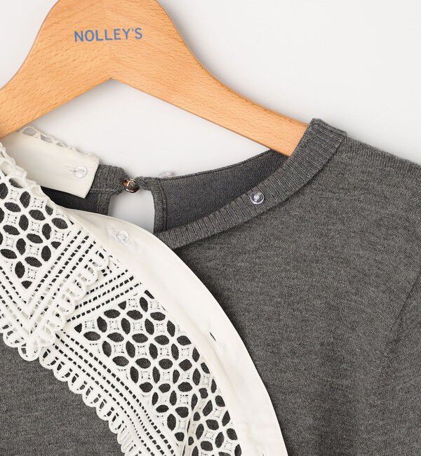 NOLLEY'S「《手洗い可能》襟レース取りはずしプルオーバー」|ニット・セーター|