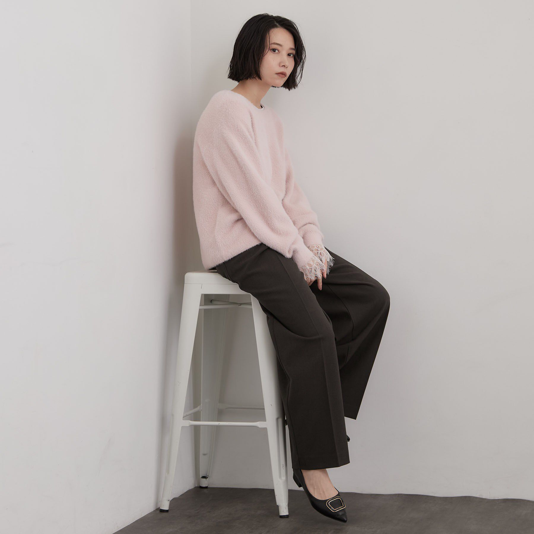 OPAQUE.CLIP「美形シルエット 裏起毛パンツ【洗濯機OK】」|その他|
