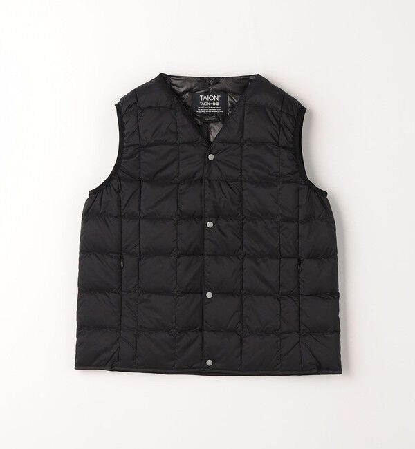 UNITED ARROWS green label relaxing「＜TAION＞ベーシック Vネックボタン インナーダウンベスト / キッズ  140cm-150cm」|ダウンベスト・ベスト|