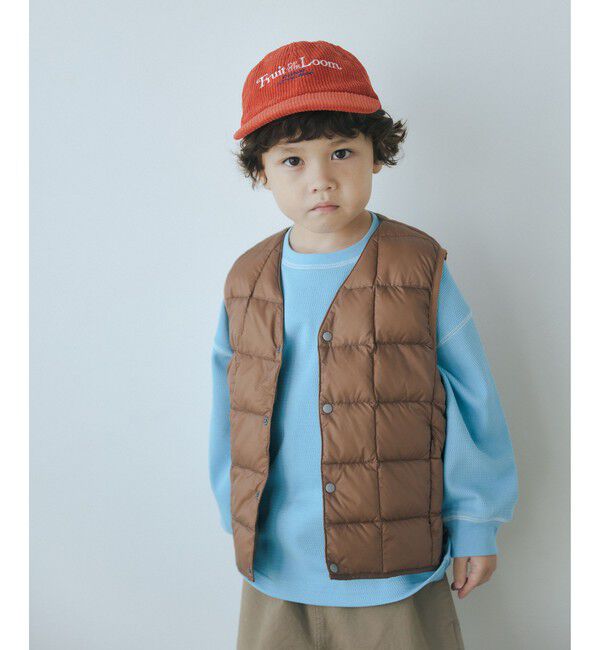 UNITED ARROWS green label relaxing「＜TAION＞ベーシック Vネックボタン インナーダウンベスト / キッズ  110cm-130cm」|ダウンベスト・ベスト|MOCA