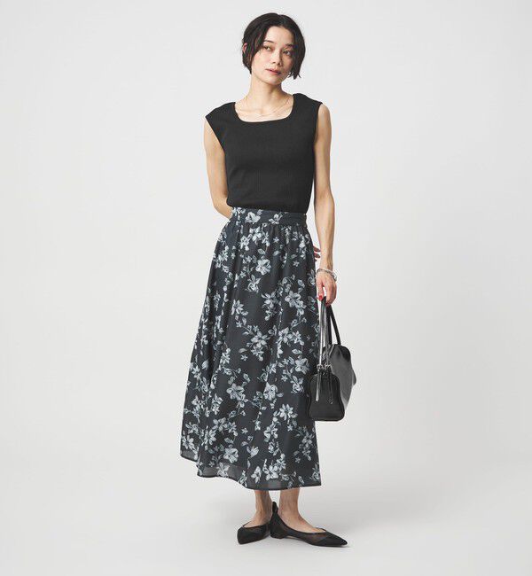 UNITED ARROWS green label relaxing「ブライトリブ デコルテ フレンチスリーブ プルオーバー カットソー」|Tシャツ・カットソー|