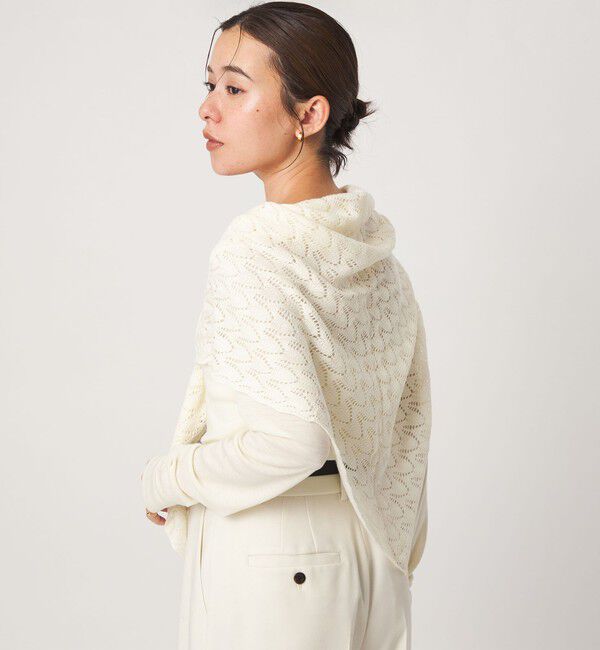 UNITED ARROWS green label relaxing「レーシー ニットストール」|ストール|OFF WHITE