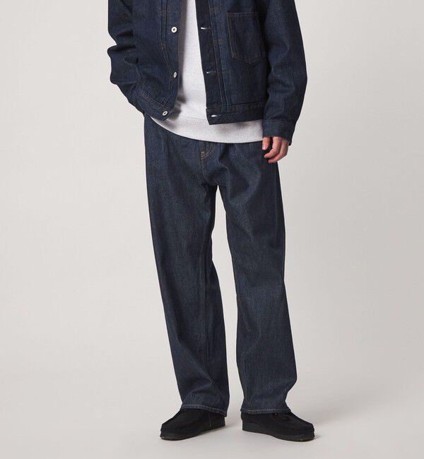 UNITED ARROWS green label relaxing「FINE BASIC スライバー デニム ワイド パンツ」|デニム|