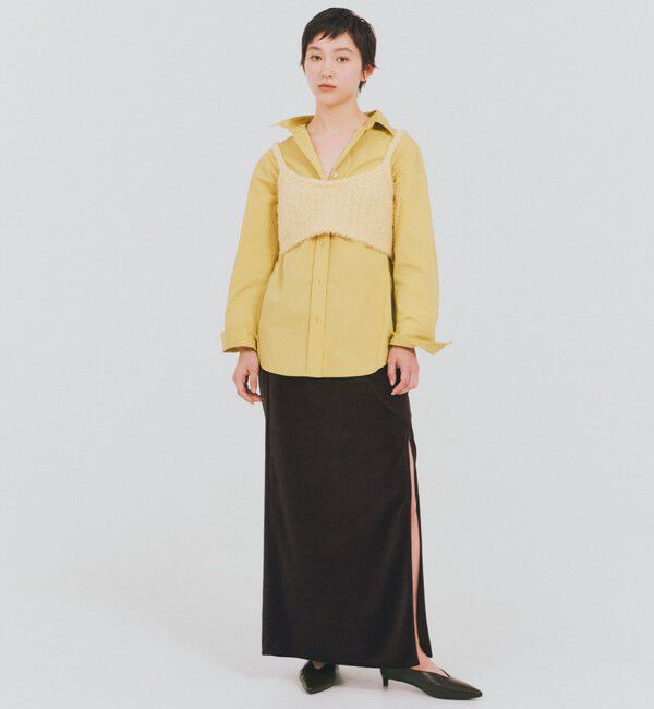 UNITED ARROWS green label relaxing「＜GLR_MINE＞ベロア Iライン スカート」|タイト|