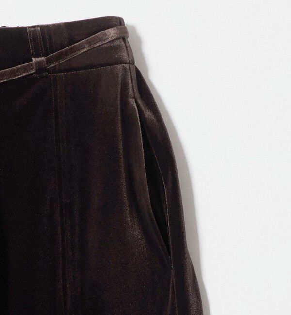 UNITED ARROWS green label relaxing「＜GLR_MINE＞ベロア Iライン スカート」|タイト|