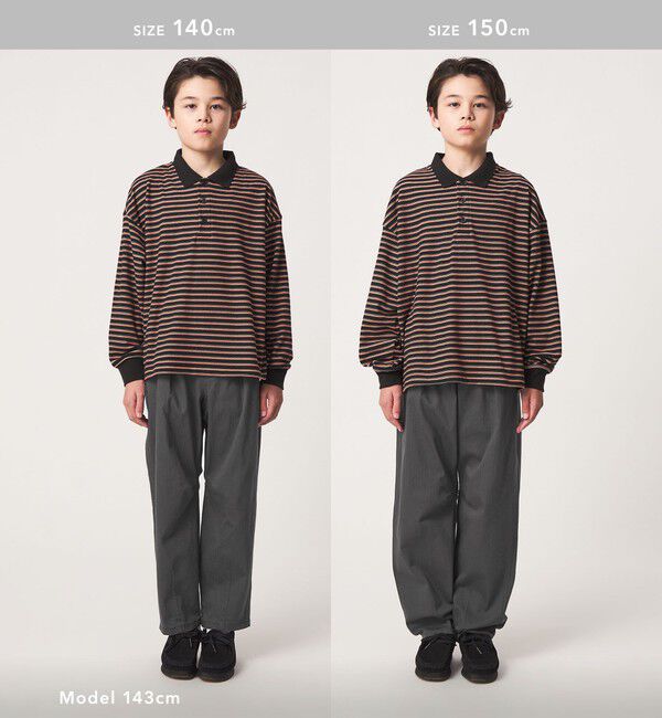 UNITED ARROWS green label relaxing「【スタメンシリーズ】ストレッチ ヘリンボーン カーブパンツ / キッズ 100cm-160cm」|チノ|