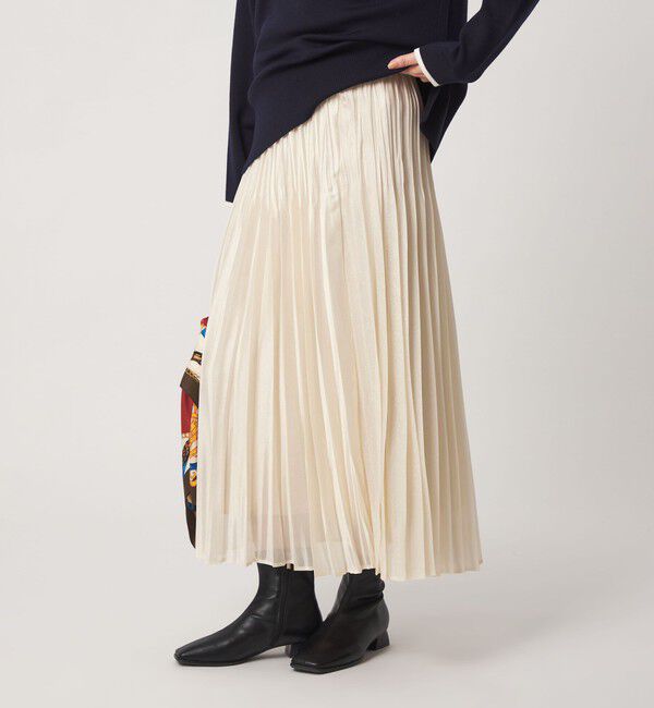 UNITED ARROWS green label relaxing「［size SHORTあり］シャイニー プリーツ スカート」|スカート|