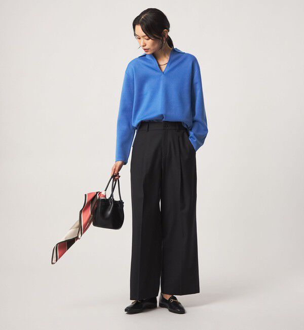 UNITED ARROWS green label relaxing「［size SHORTあり］ウール スムース スキッパー プルオーバー ウォッシャブル」|ニット・セーター|