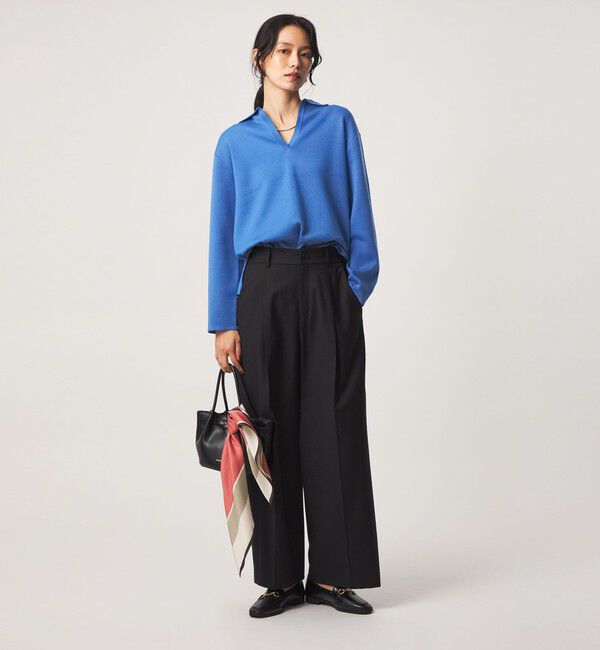 UNITED ARROWS green label relaxing「［size SHORTあり］ウール スムース スキッパー プルオーバー ウォッシャブル」|ニット・セーター|