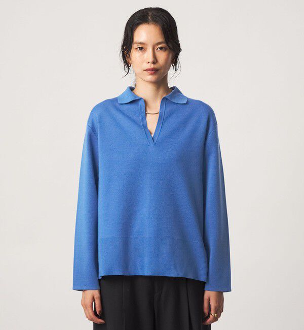 UNITED ARROWS green label relaxing「［size SHORTあり］ウール スムース スキッパー プルオーバー ウォッシャブル」|ニット・セーター|