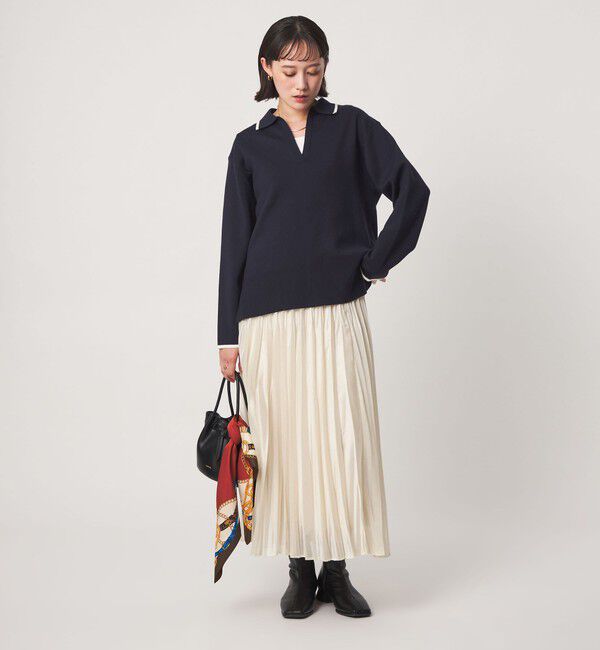 UNITED ARROWS green label relaxing「［size SHORTあり］ウール スムース スキッパー プルオーバー ウォッシャブル」|ニット・セーター|