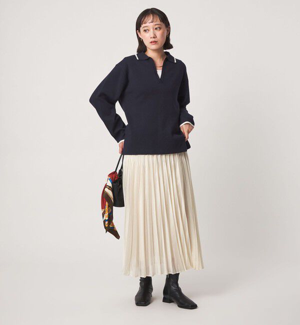 UNITED ARROWS green label relaxing「［size SHORTあり］ウール スムース スキッパー プルオーバー ウォッシャブル」|ニット・セーター|