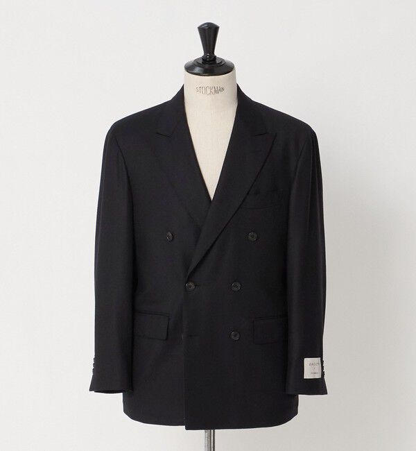 UNITED ARROWS green label relaxing「GLR CLOTH フラノ ダブルブレスト 6B R/RG セットアップジャケット」|テーラードジャケット|
