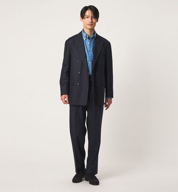 UNITED ARROWS green label relaxing「GLR CLOTH フラノ ダブルブレスト 6B R/RG セットアップジャケット」|テーラードジャケット|