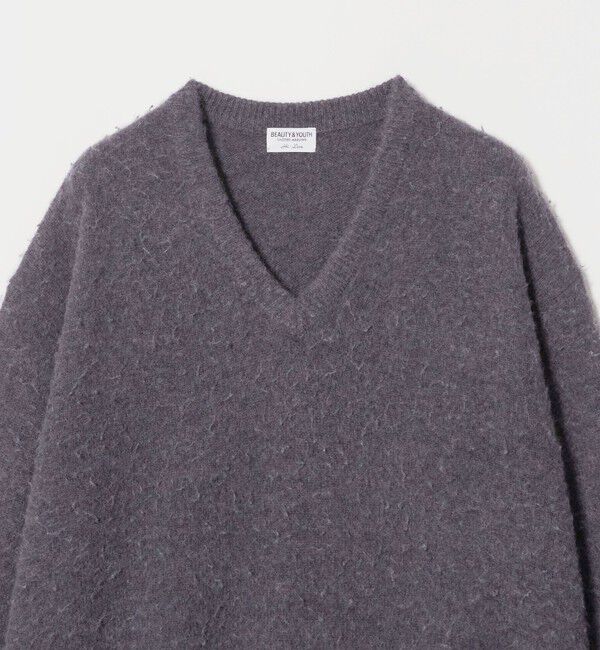 BEAUTY&YOUTH UNITED ARROWS「HI-LINE カシミヤ ナッピング Vネック ニット」|ニット・セーター|