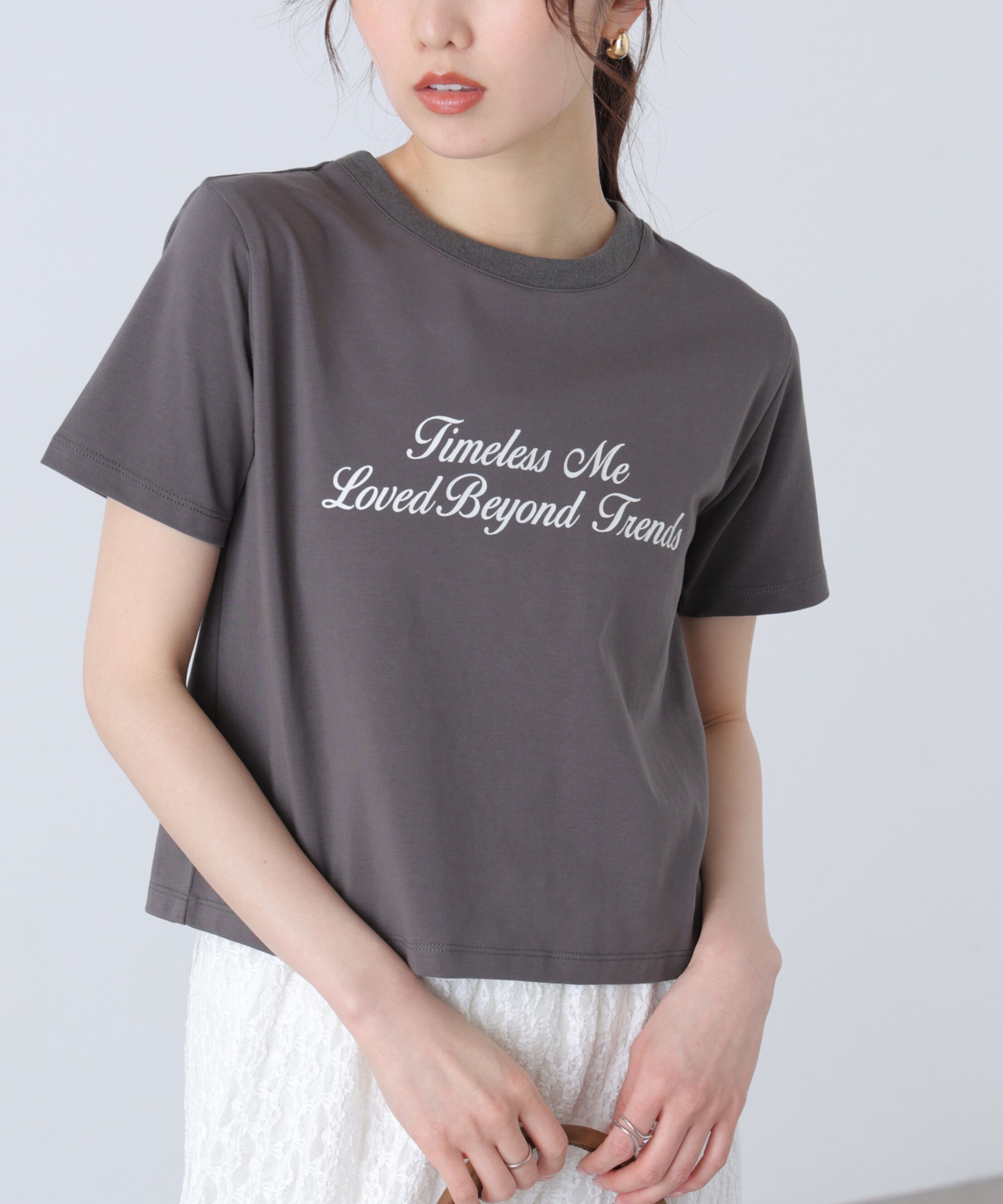  「ロゴプリントコンパクトTシャツ」|Tシャツ・カットソー|