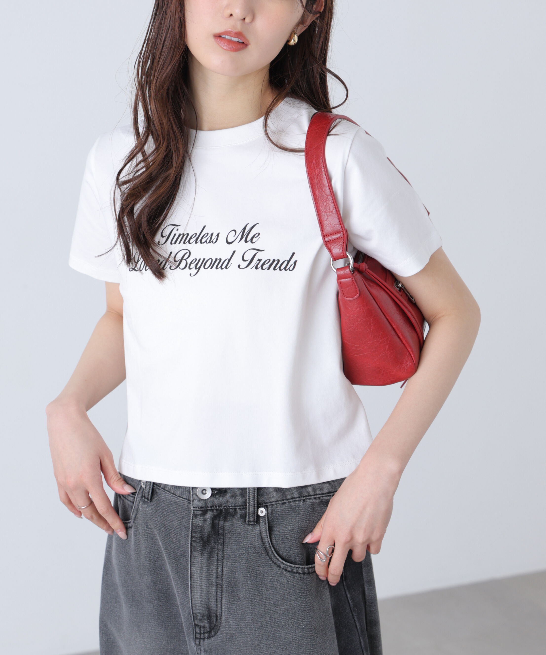  「ロゴプリントコンパクトTシャツ」|Tシャツ・カットソー|