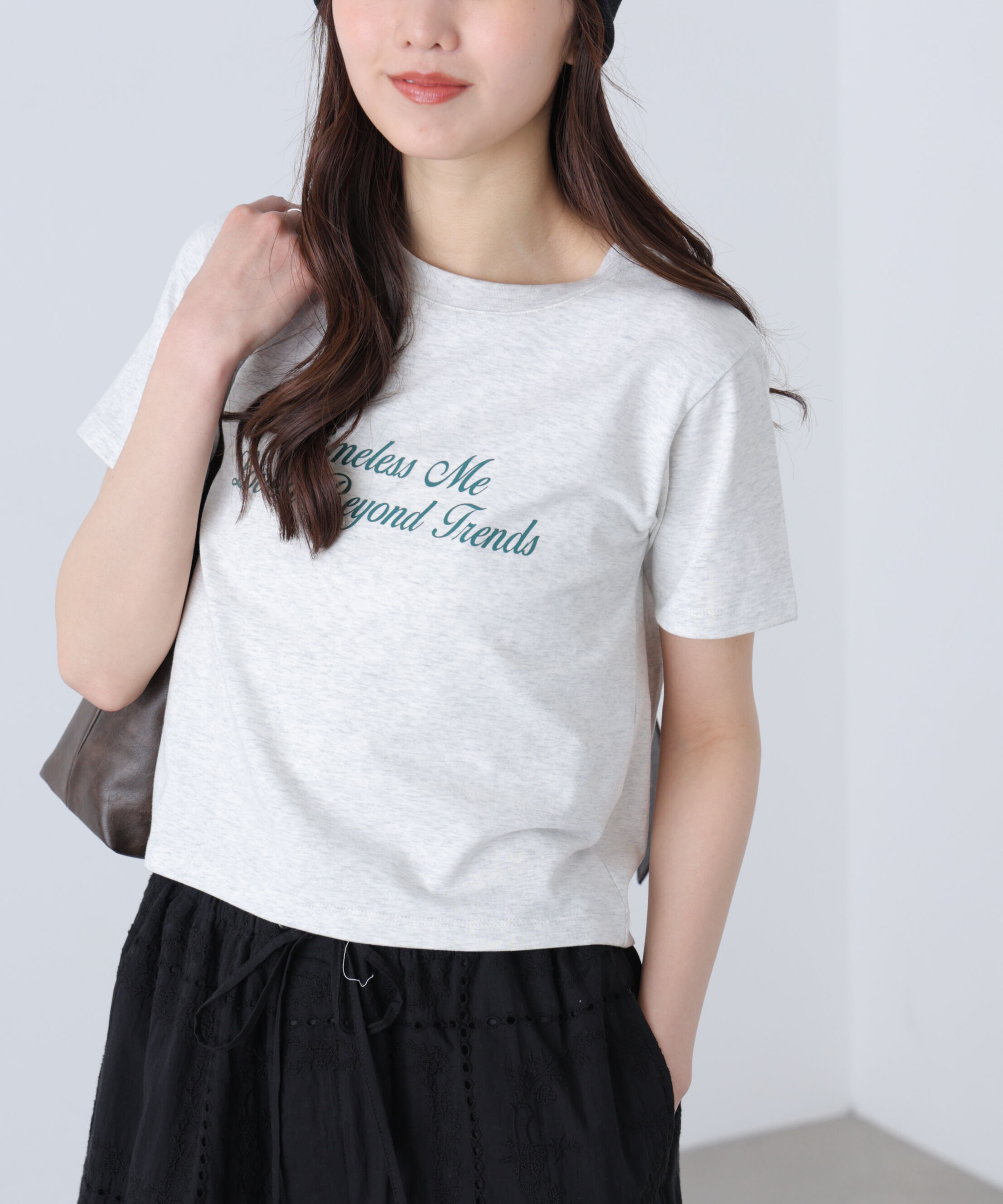  「ロゴプリントコンパクトTシャツ」|Tシャツ・カットソー|オートミール1