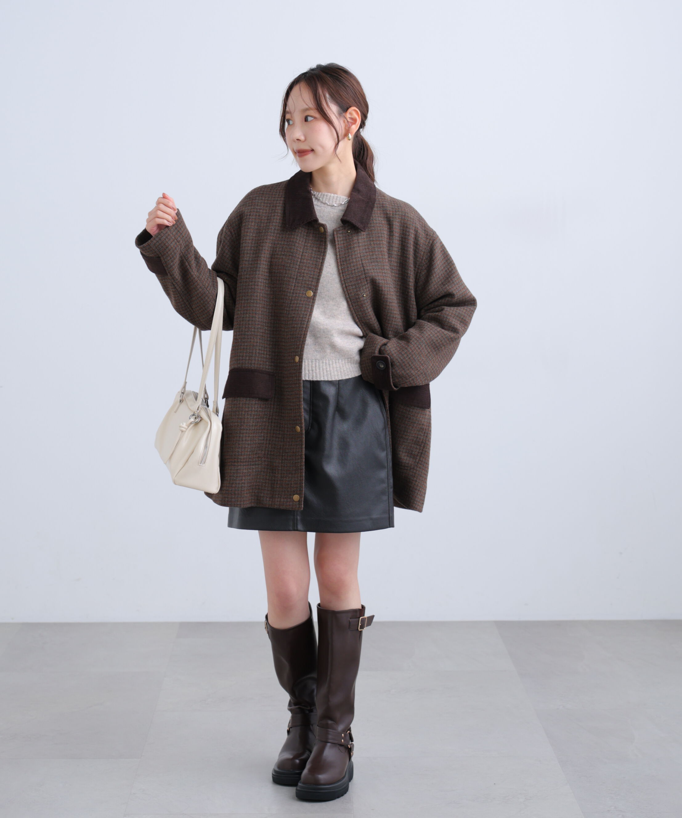  「コーデュロイカラーミドル丈コート」|その他|