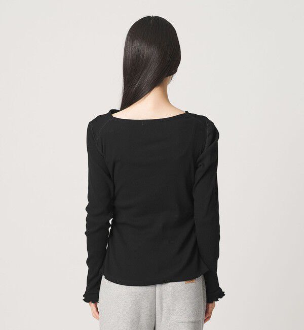 BEAUTY&YOUTH UNITED ARROWS「コットン リブ ボタン ギャザー プルオーバー」|Tシャツ・カットソー|