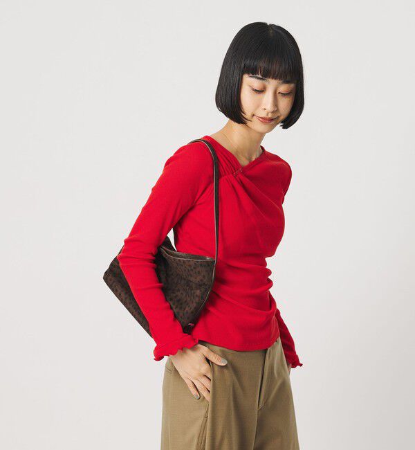 BEAUTY&YOUTH UNITED ARROWS「コットン リブ ボタン ギャザー プルオーバー」|Tシャツ・カットソー|