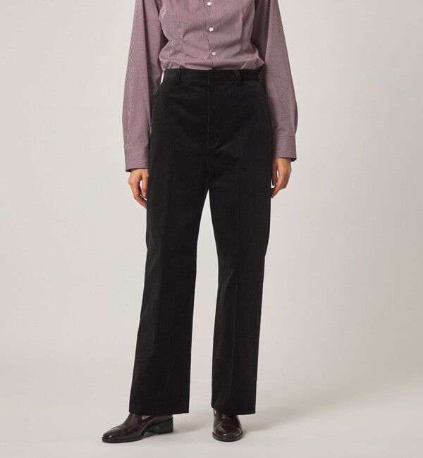 STEVEN ALAN「＜Steven Alan＞コーデュロイ ワイド トラウザーズ」|チノ|BLACK