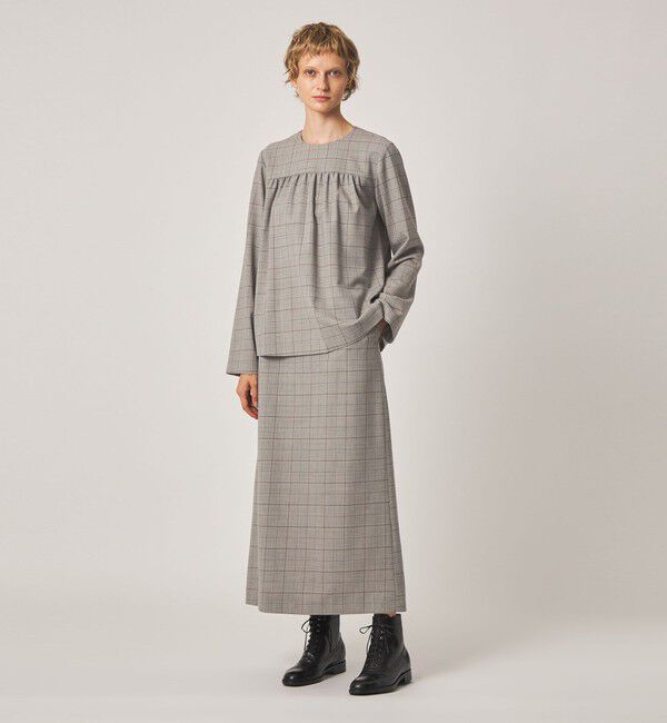 STEVEN ALAN「＜Steven Alan＞チェック ギャザー ブラウス」|チュニック|