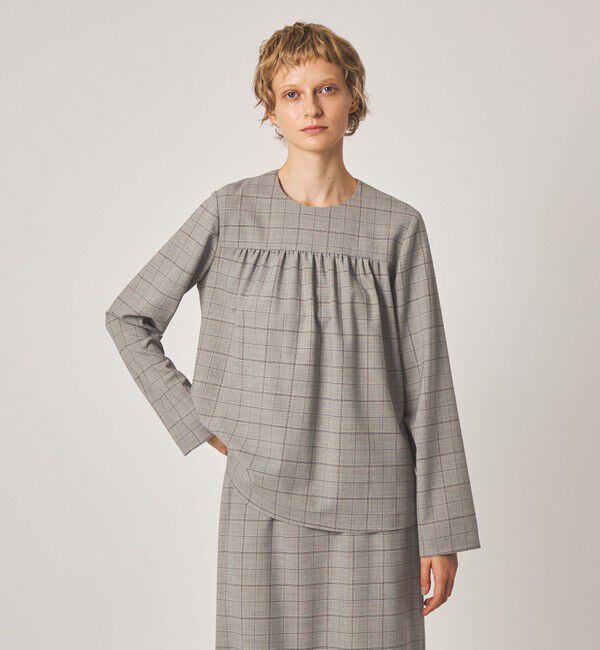STEVEN ALAN「＜Steven Alan＞チェック ギャザー ブラウス」|チュニック|