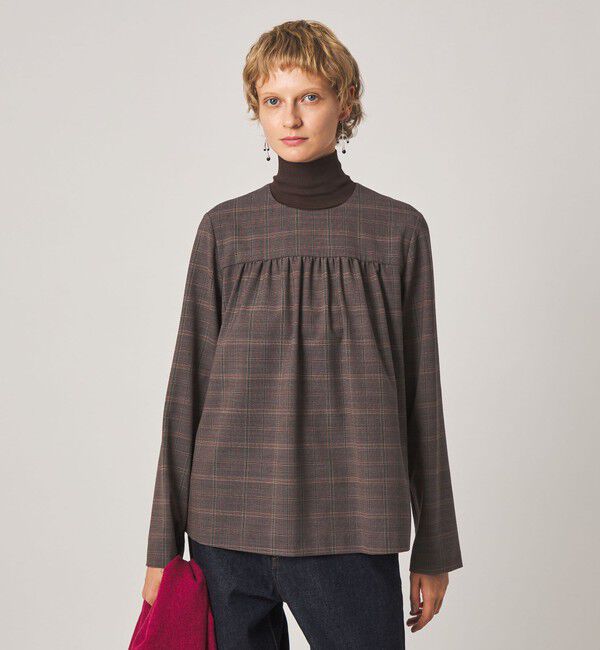 STEVEN ALAN「＜Steven Alan＞チェック ギャザー ブラウス」|チュニック|MOCA